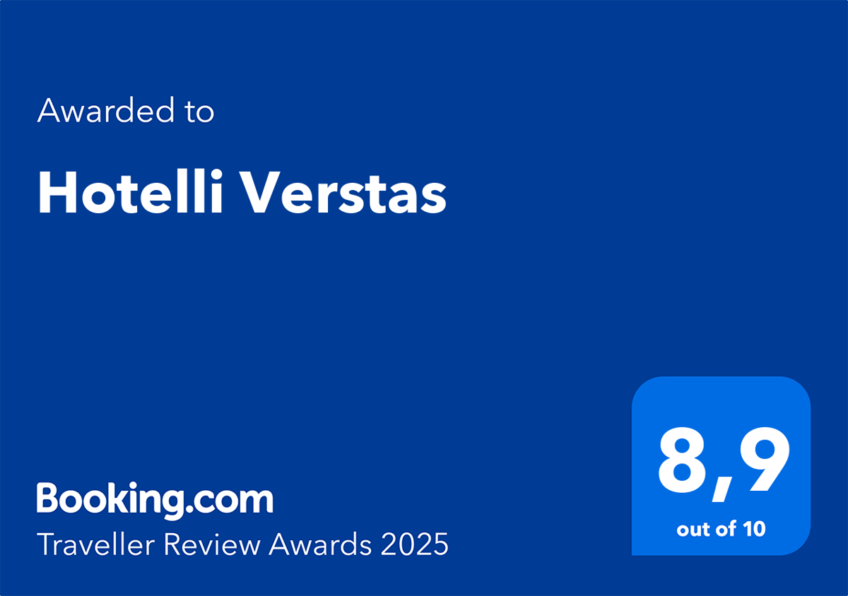 Booking.com Traveller Review Awards 2025: Hotelli Verstas, arvosana 8,9 / 10.